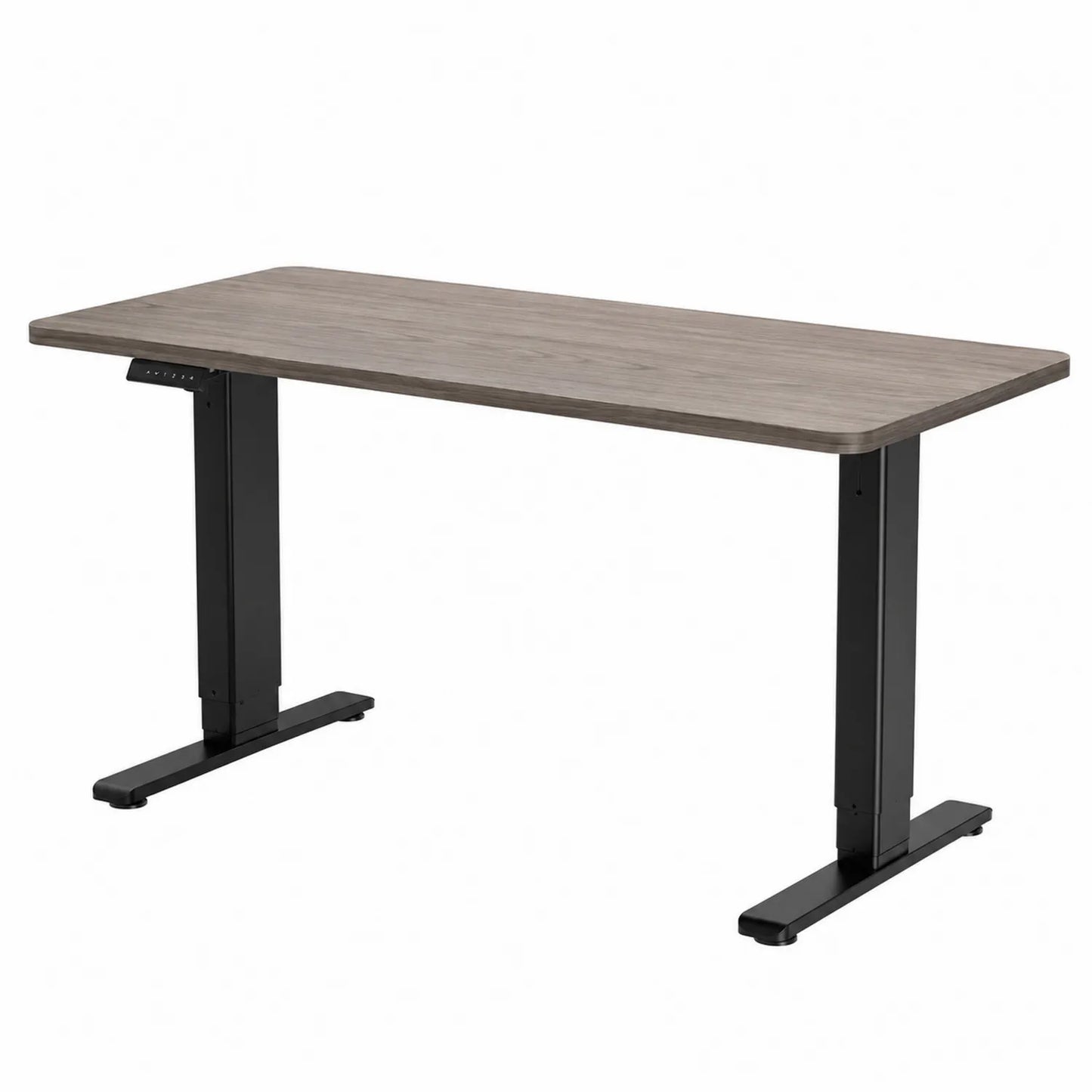 Escritorio ajustable en altura de madera con patas de acero 140x70 cm