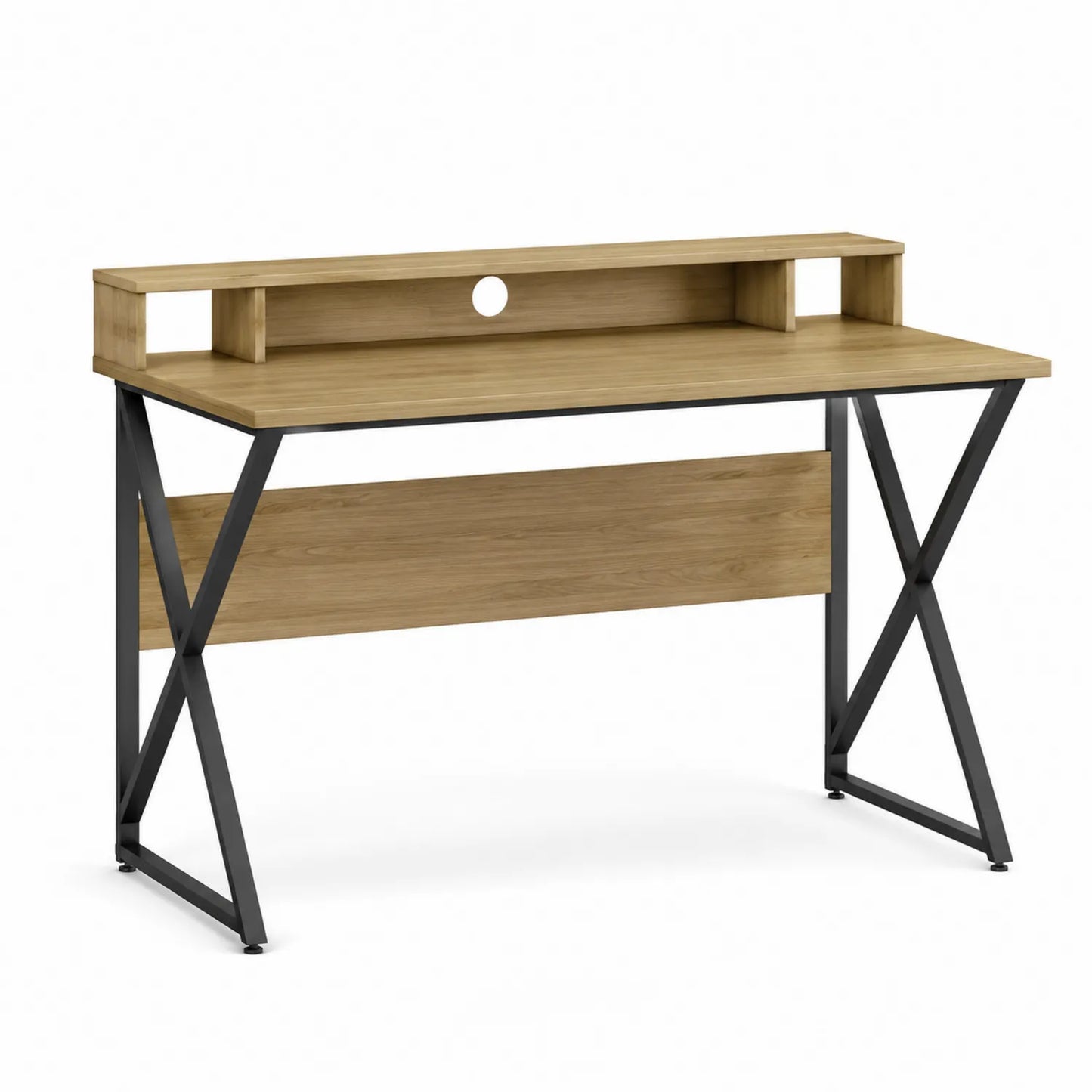 Escritorio de madera MDF con estructura metálica en X 120x60x90 cm